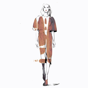 Jil sander fashion illustration alina grinpauka small dress